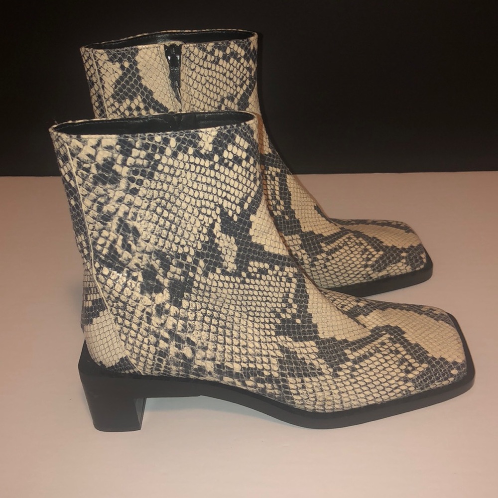 ZARA SNAKESKIN BOOTIES